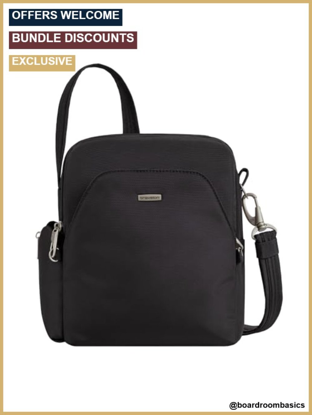 Anti-Theft Crossbody Travel Bag Slash Resistant RFID Locking